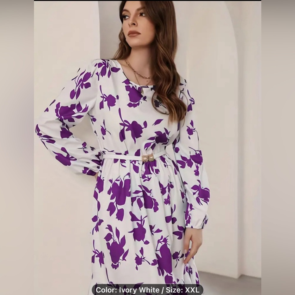 Romantic Floral Print Maxi Dress - Flowy Tiered Design, Comfortable Casual Style